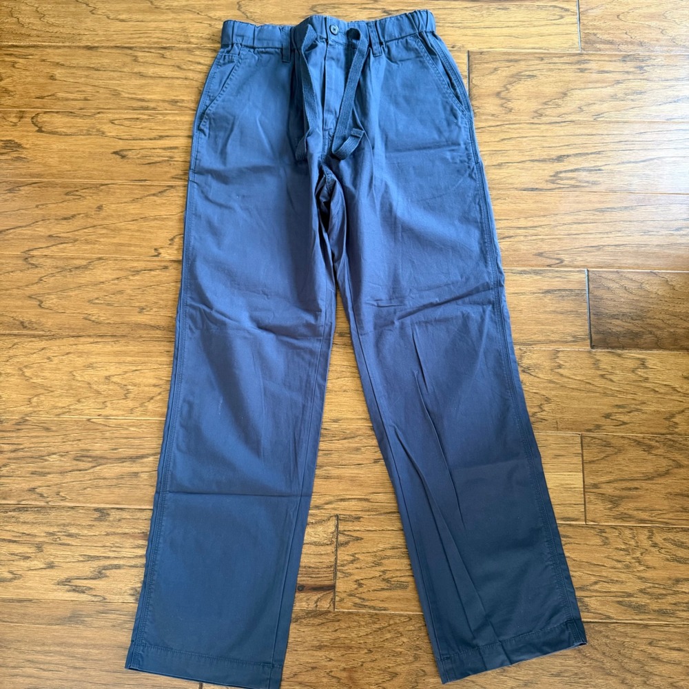 UNIQLO x JW Anderson Men's Casual Drawstring Pants Cotton Navy Blue 426638 Small